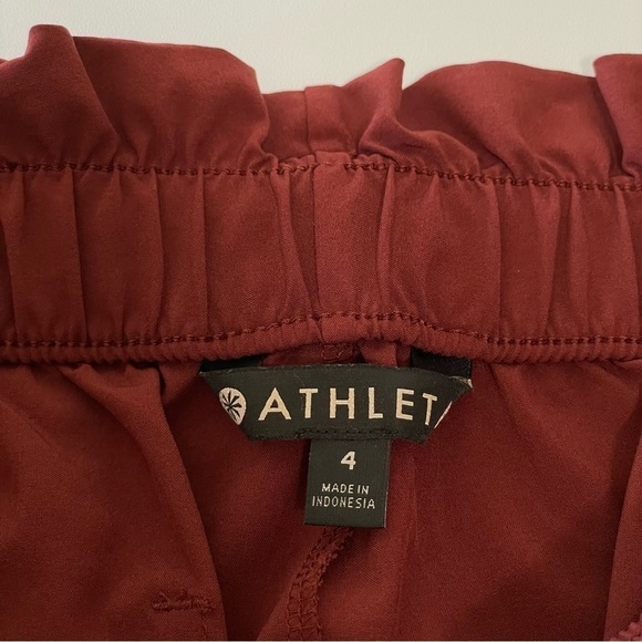 Athleta Skyline Featherweight Belted Paper Bag Tapered Pant Dried Cinnamon 4 - Picture 12 of 14
